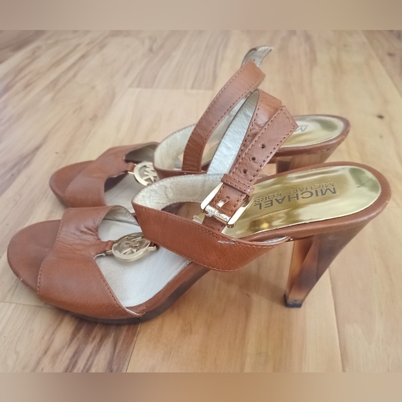 Michael Kors Brown Lather Sandals Women's 10M - Picture 2 of 4